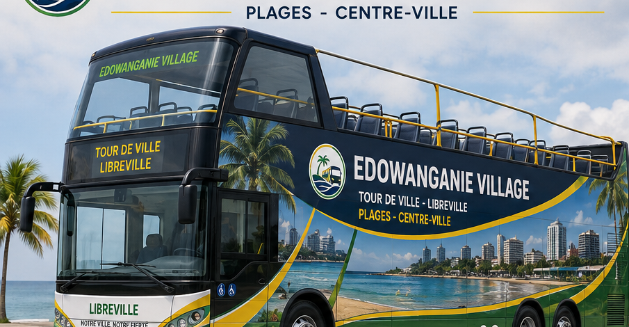Navette Edowanganie Village, vue avant, tour de ville de Libreville